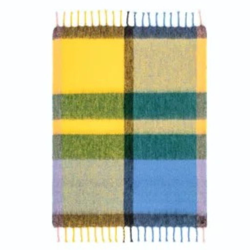 Sunflower Field Mohair Blanket