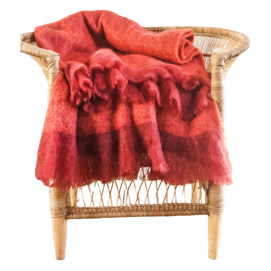 Tango Rust Mohair Blanket