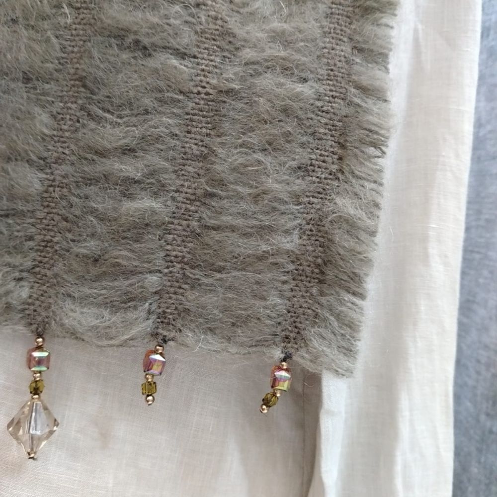 Mohair Scarf with 4 Rows and Beads