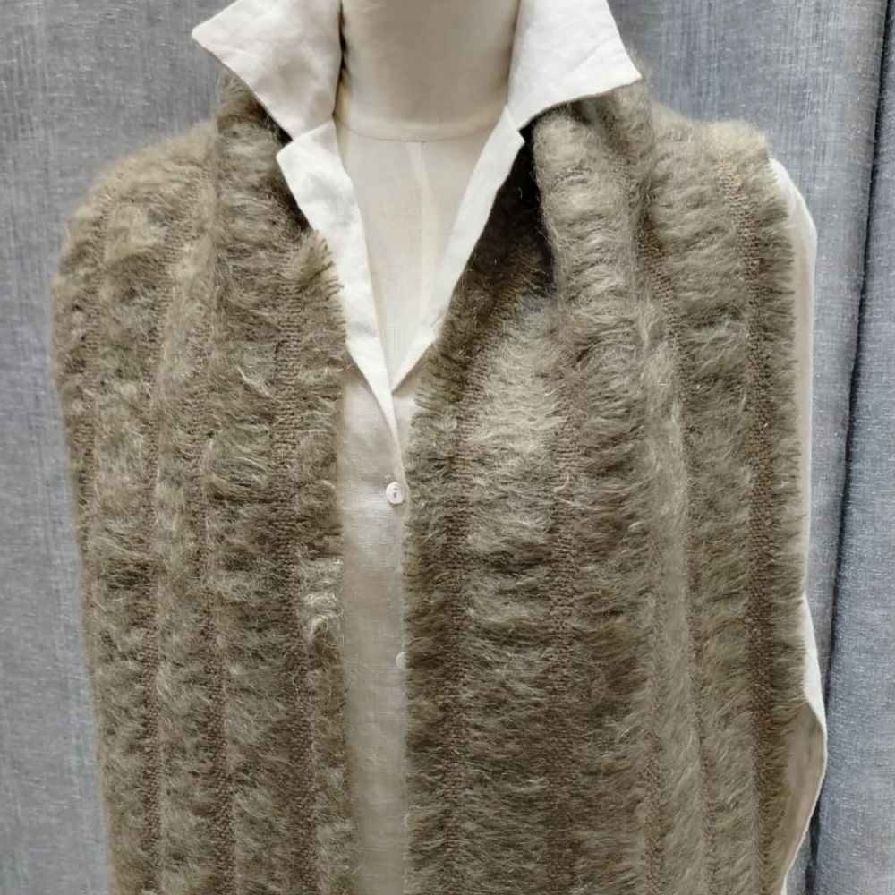 Mohair Scarf with 4 Rows and Beads