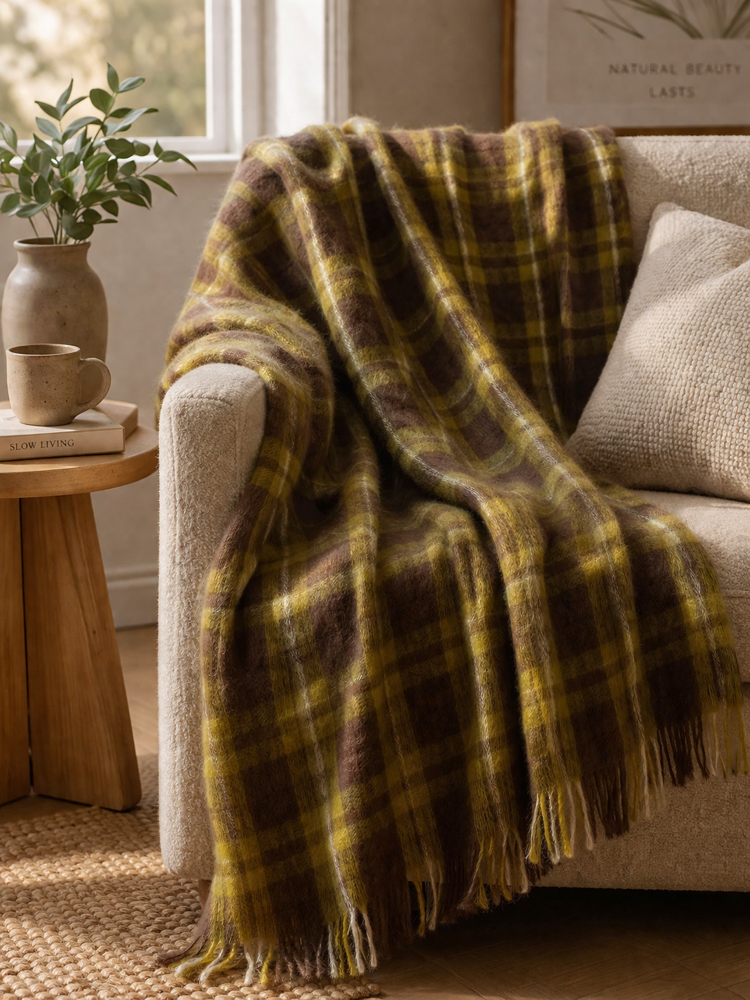 Amber Veld Mohair Blanket