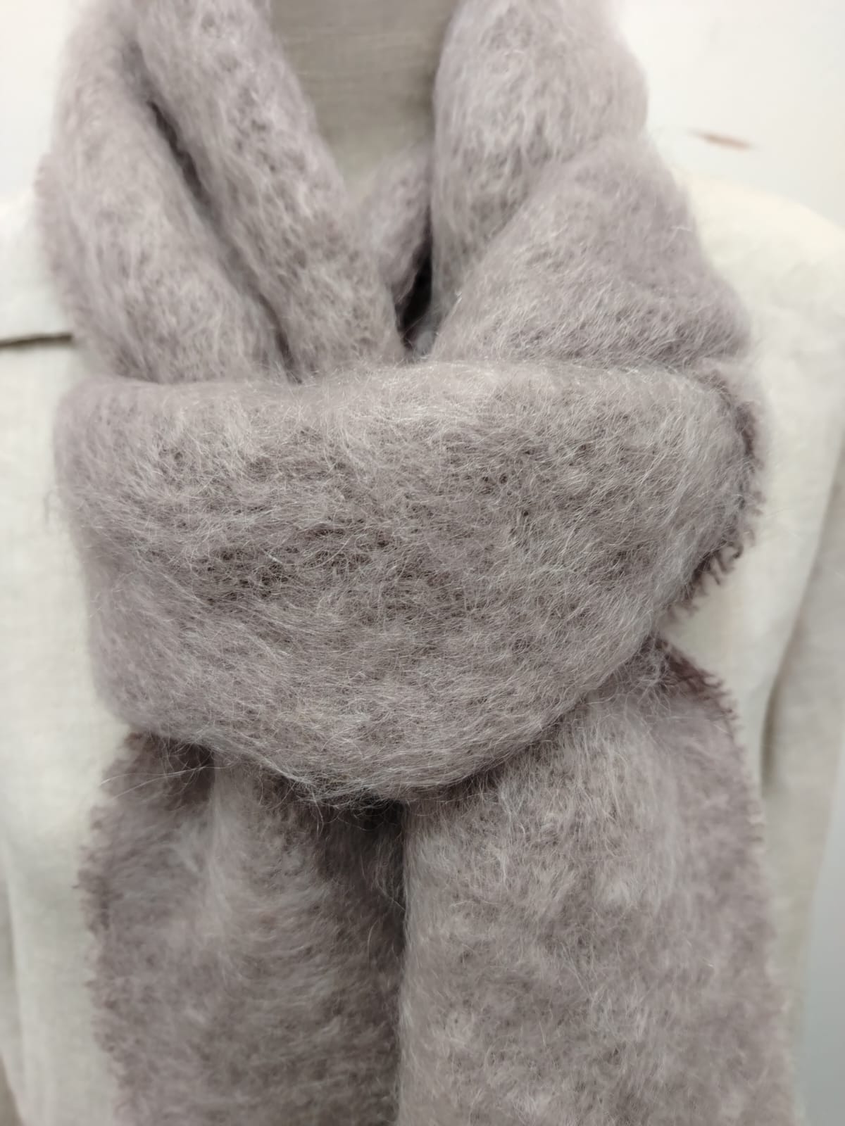 Mohair Scarf — Antique Silver