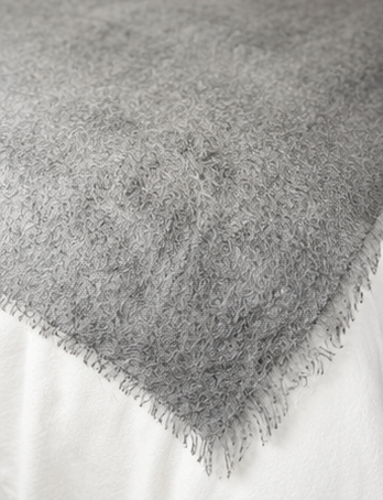Antique Silver Mohair Blanket