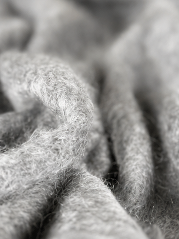 Antique Silver Mohair Blanket