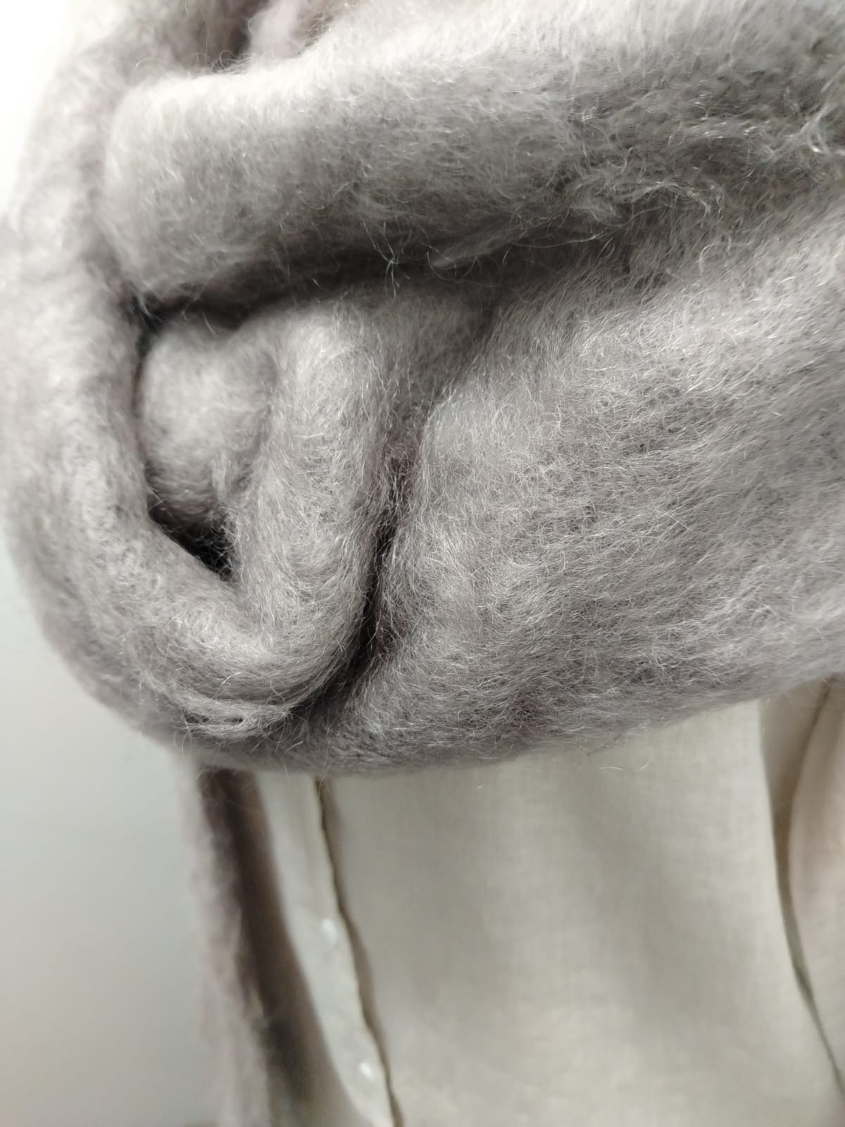 Mohair Scarf — Antique Silver