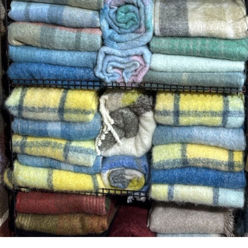 Big Tassel Assorted Mohair Blanket