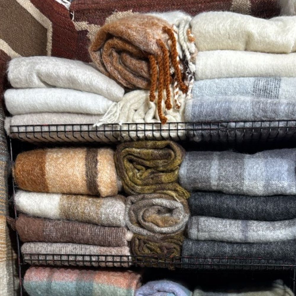 Big Tassel Assorted Mohair Blanket