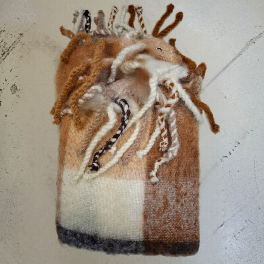 Big Tassel Assorted Mohair Blanket