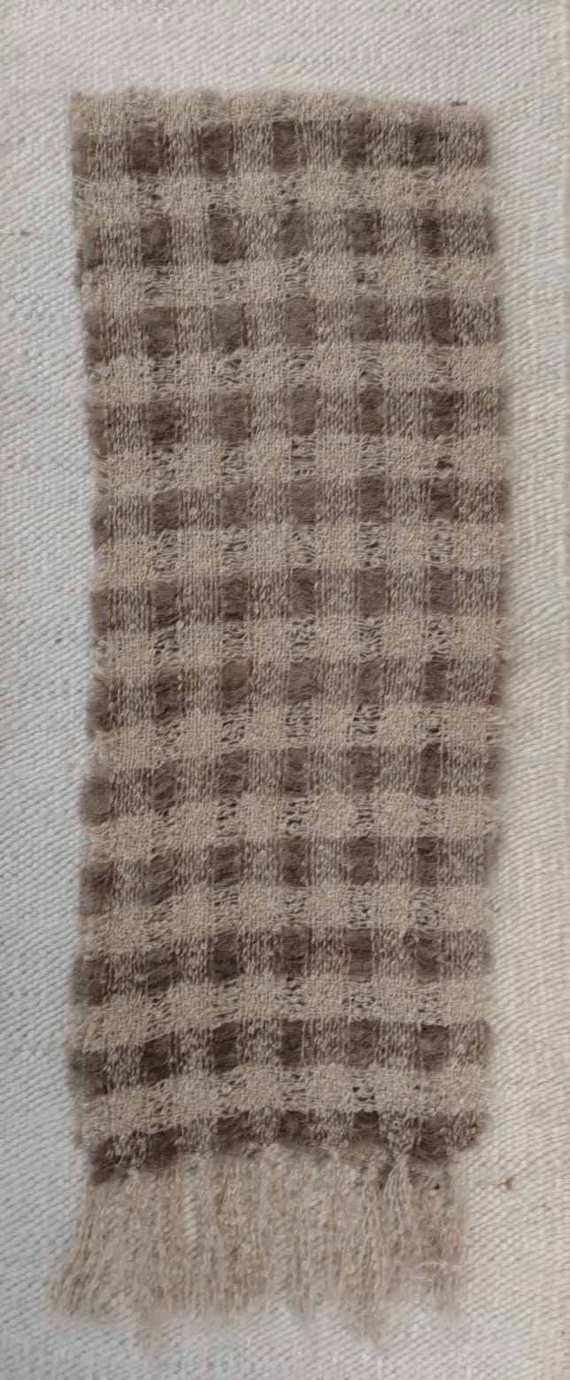 Mohair Boucle Scarf Oatmeal Taupe