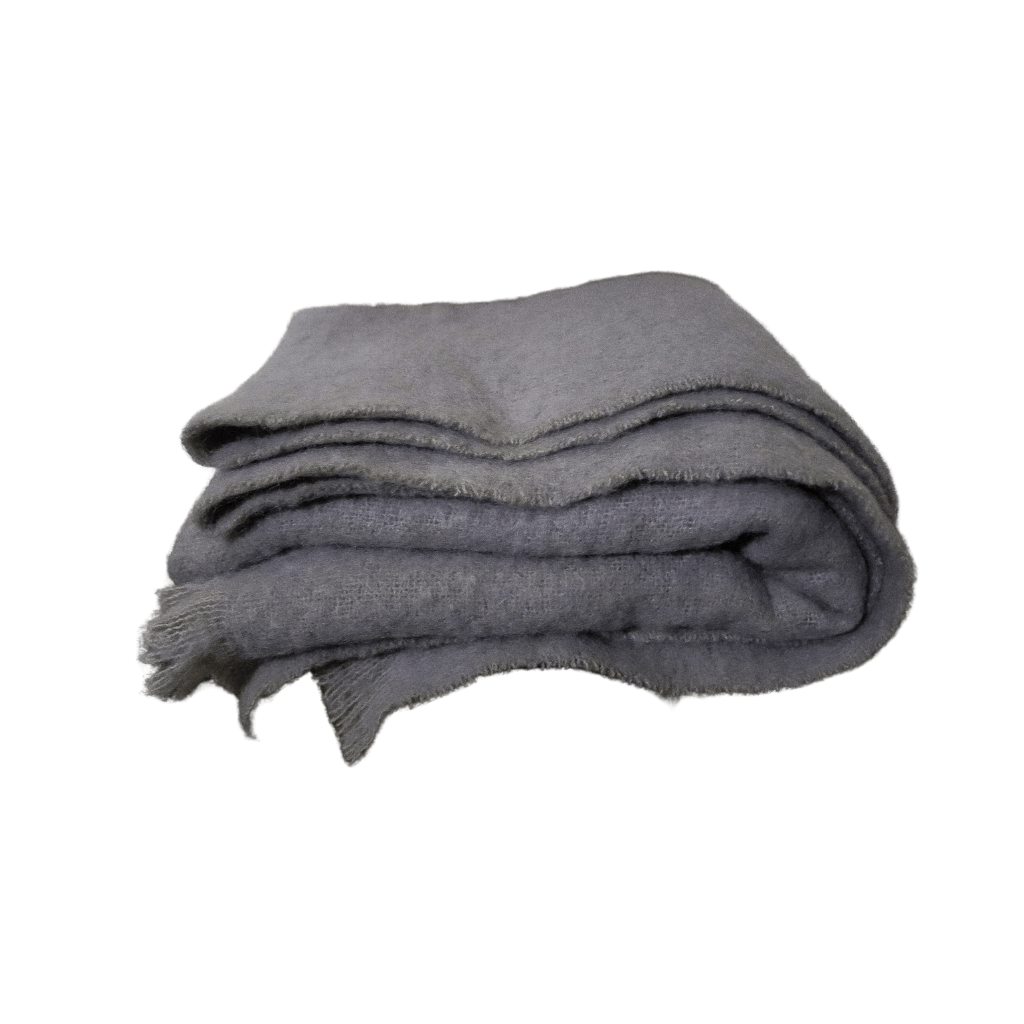 Charcoal Mohair Blanket
