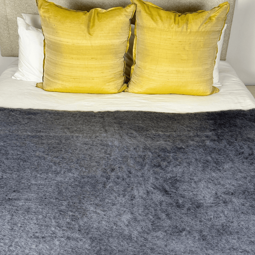 Charcoal Mohair Blanket