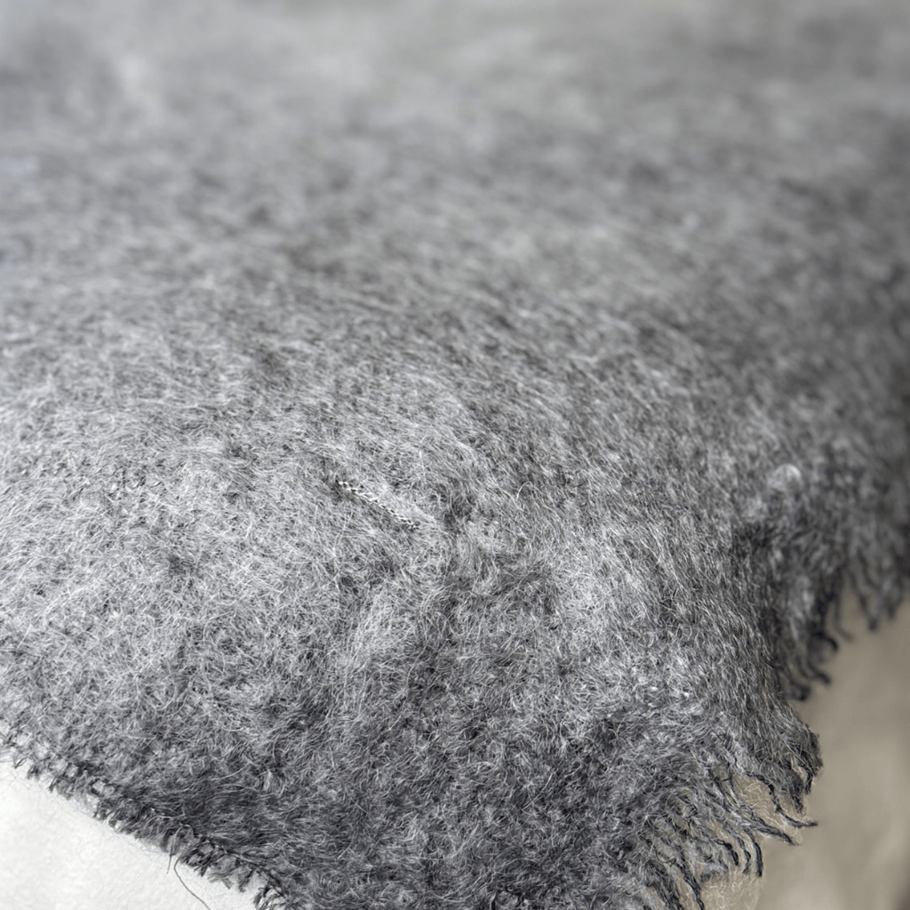 Charcoal Mohair Blanket