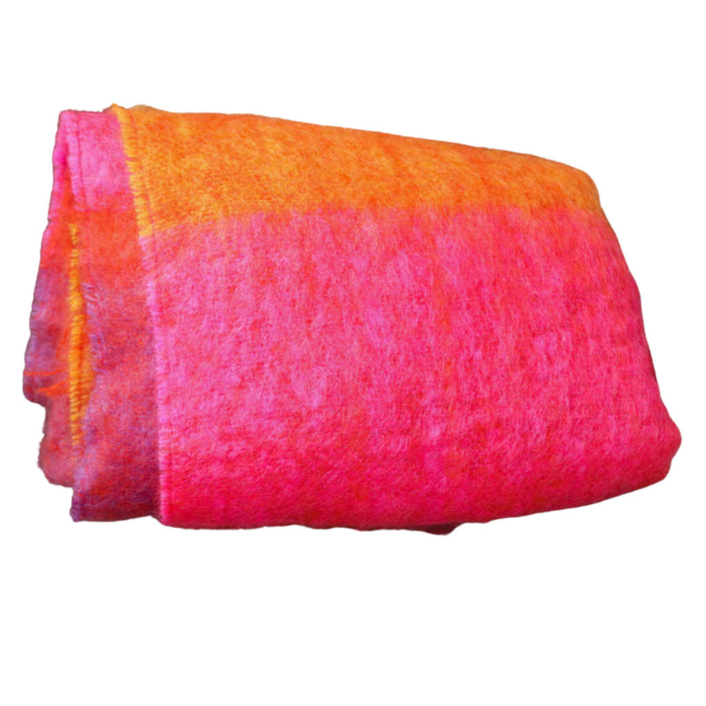 African Sunset Mohair Blanket