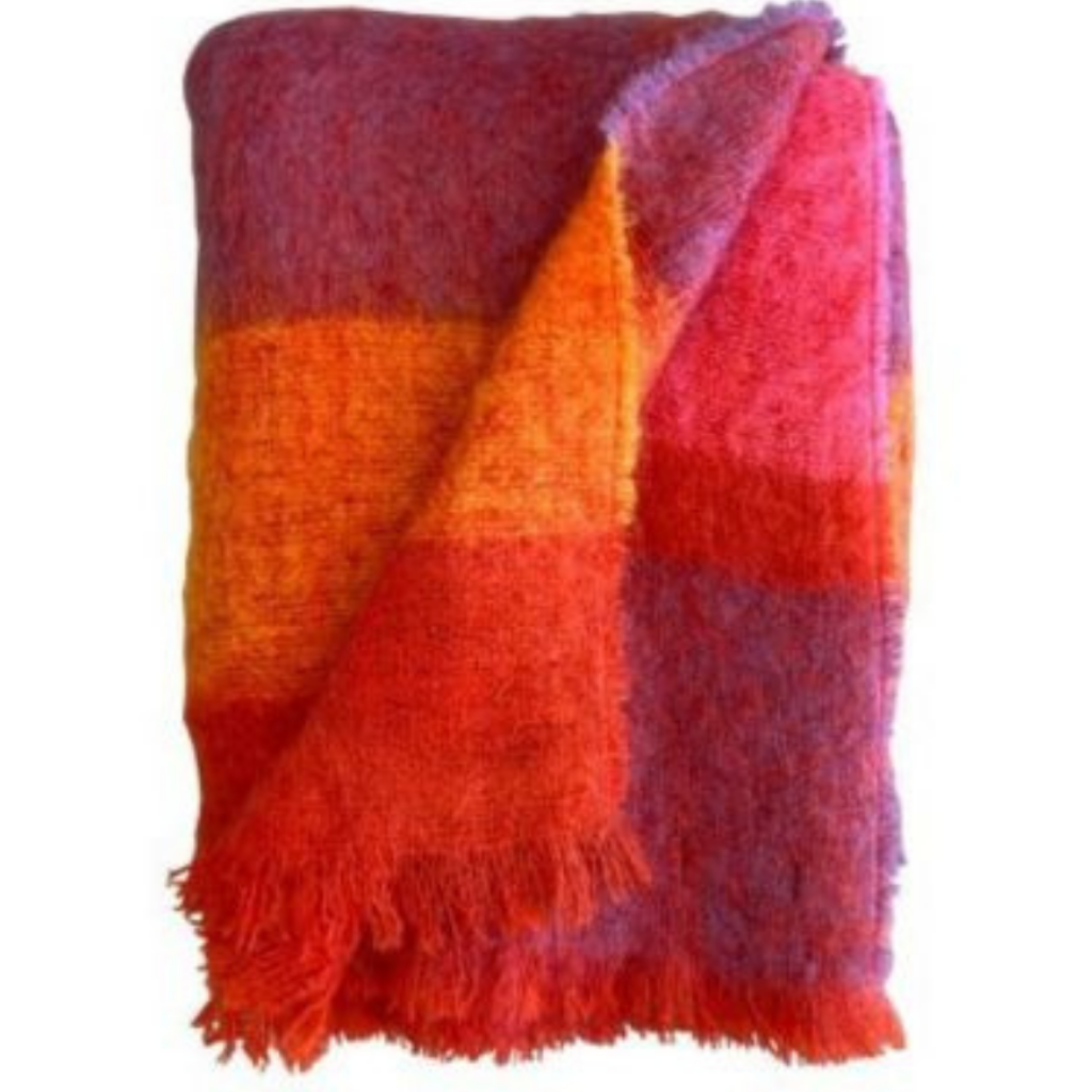 African Sunset Mohair Blanket
