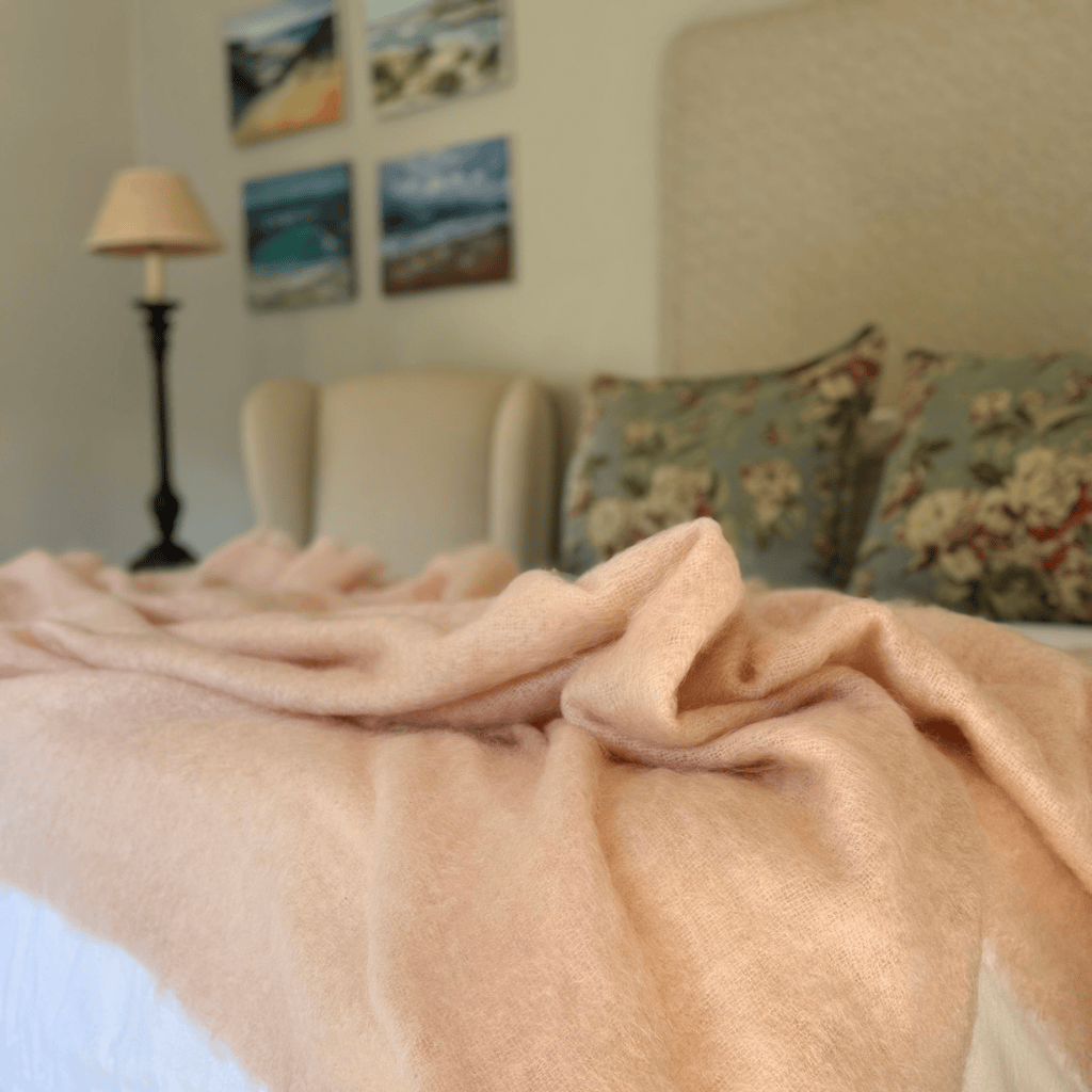 Rose Pink Mohair Blanket