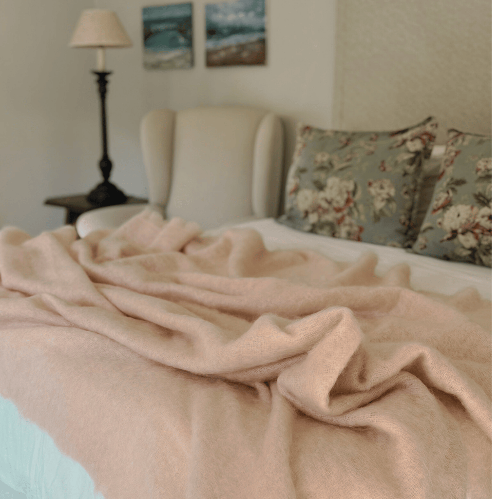 Rose Pink Mohair Blanket
