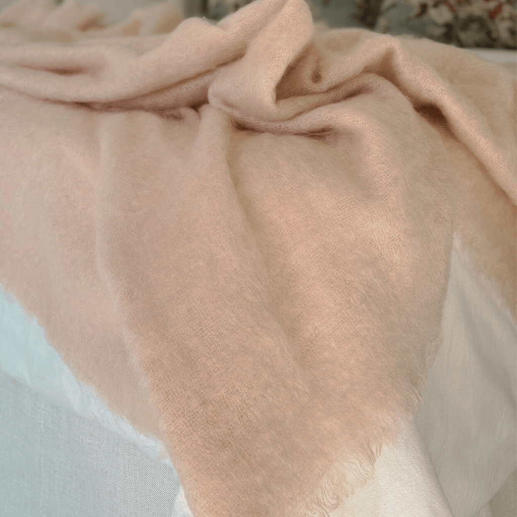 Rose Pink Mohair Blanket