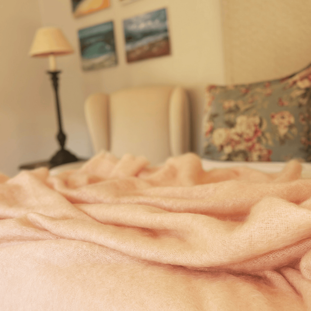 Rose Pink Mohair Blanket