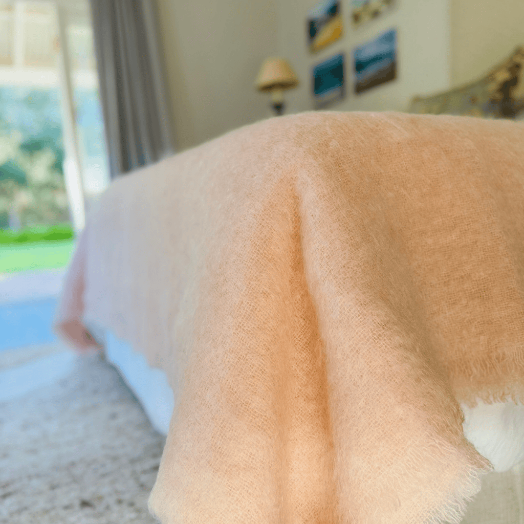 Rose Pink Mohair Blanket