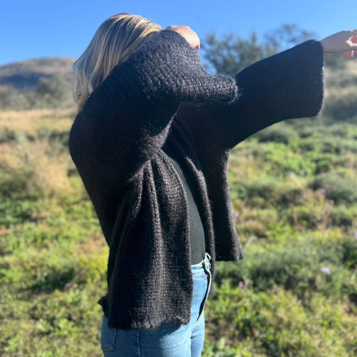 Kid Mohair and Silk Blend Cardigan