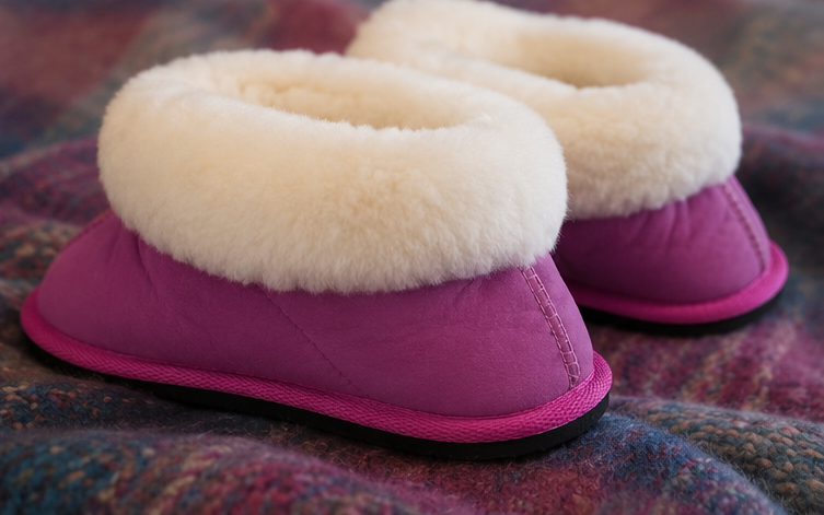 Pink Sheepskin Slippers