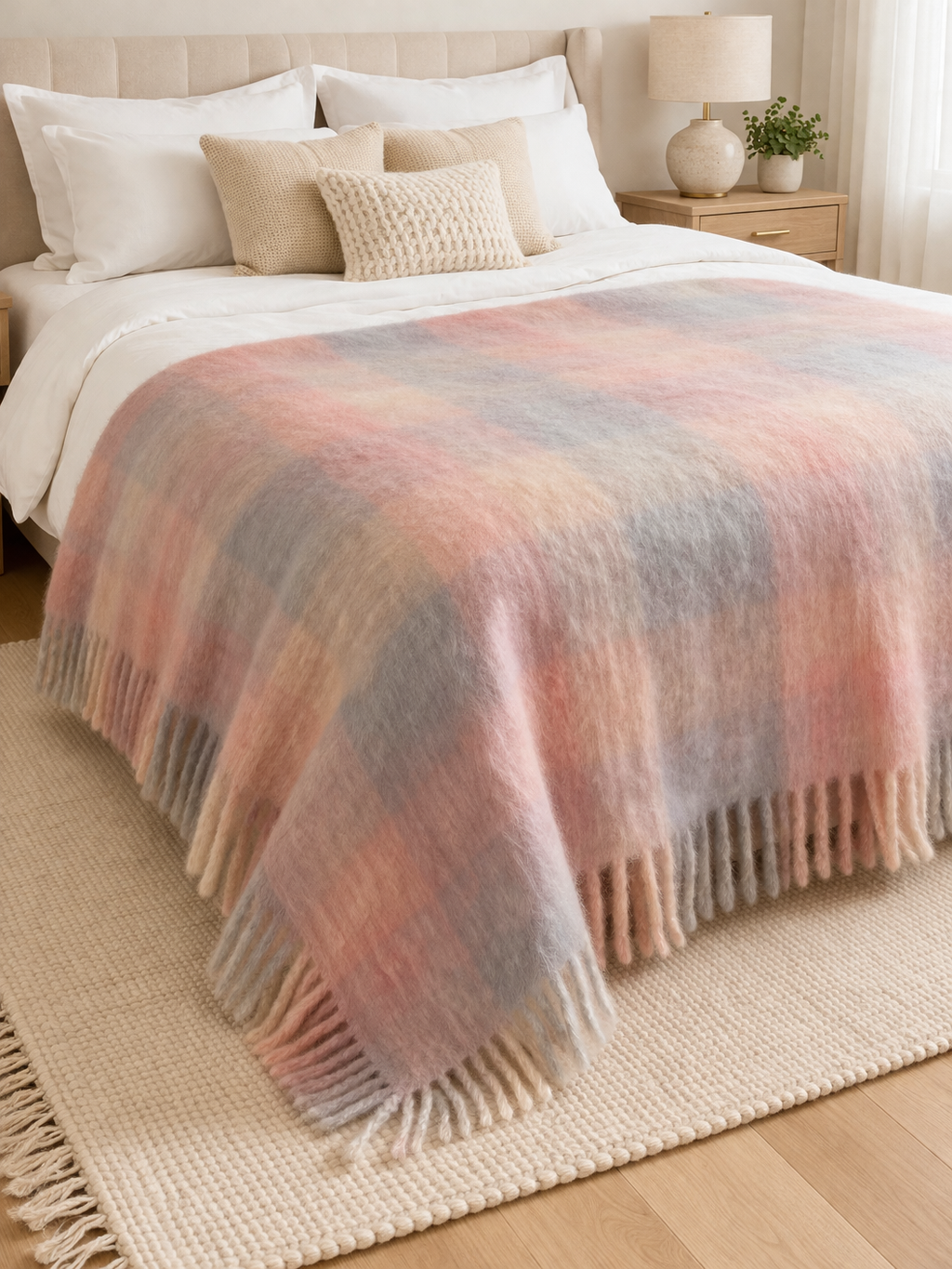 Assorted Color Mohair Blanket