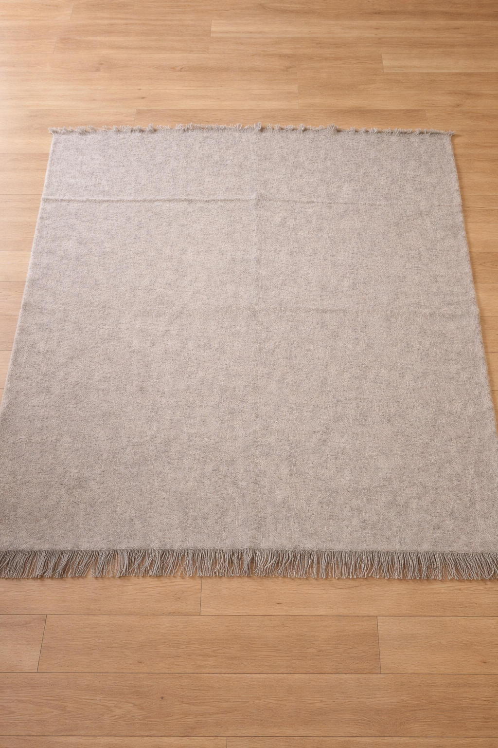 Speckled Light stone Mohair Blanket