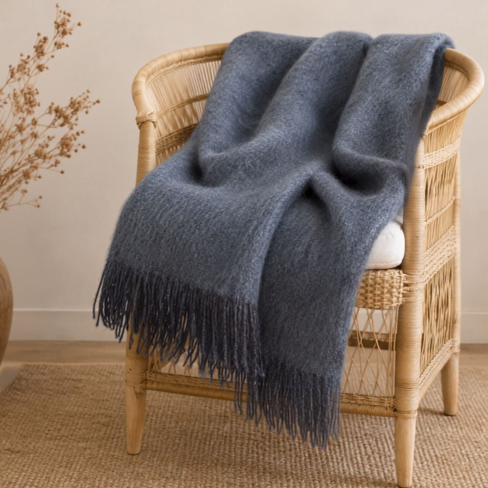 Denim Mohair Blanket