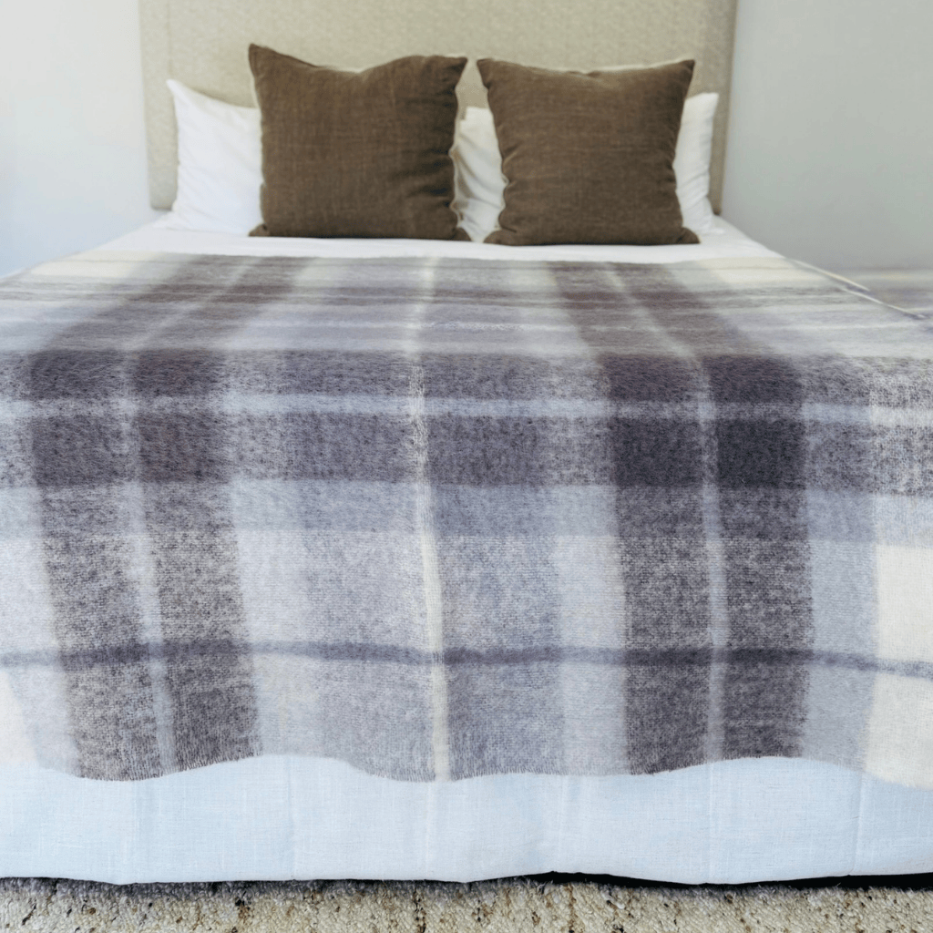 Grey Ghost Mohair Blanket