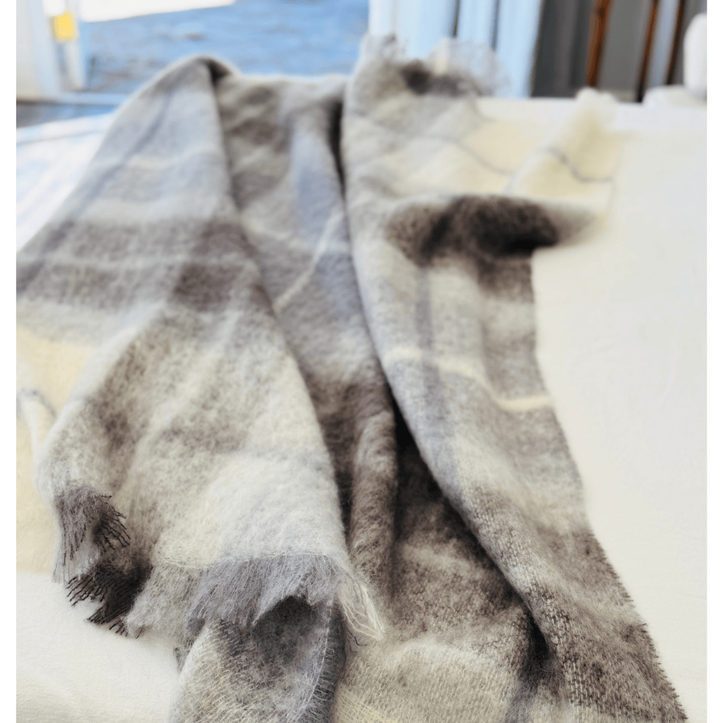 Grey Ghost Mohair Blanket