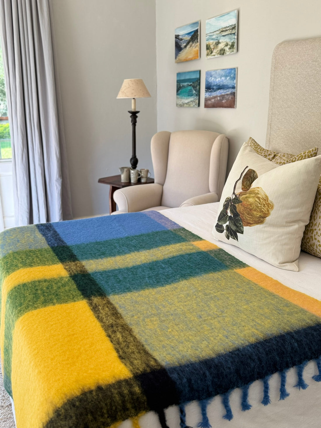 Sunflower Field Mohair Blanket