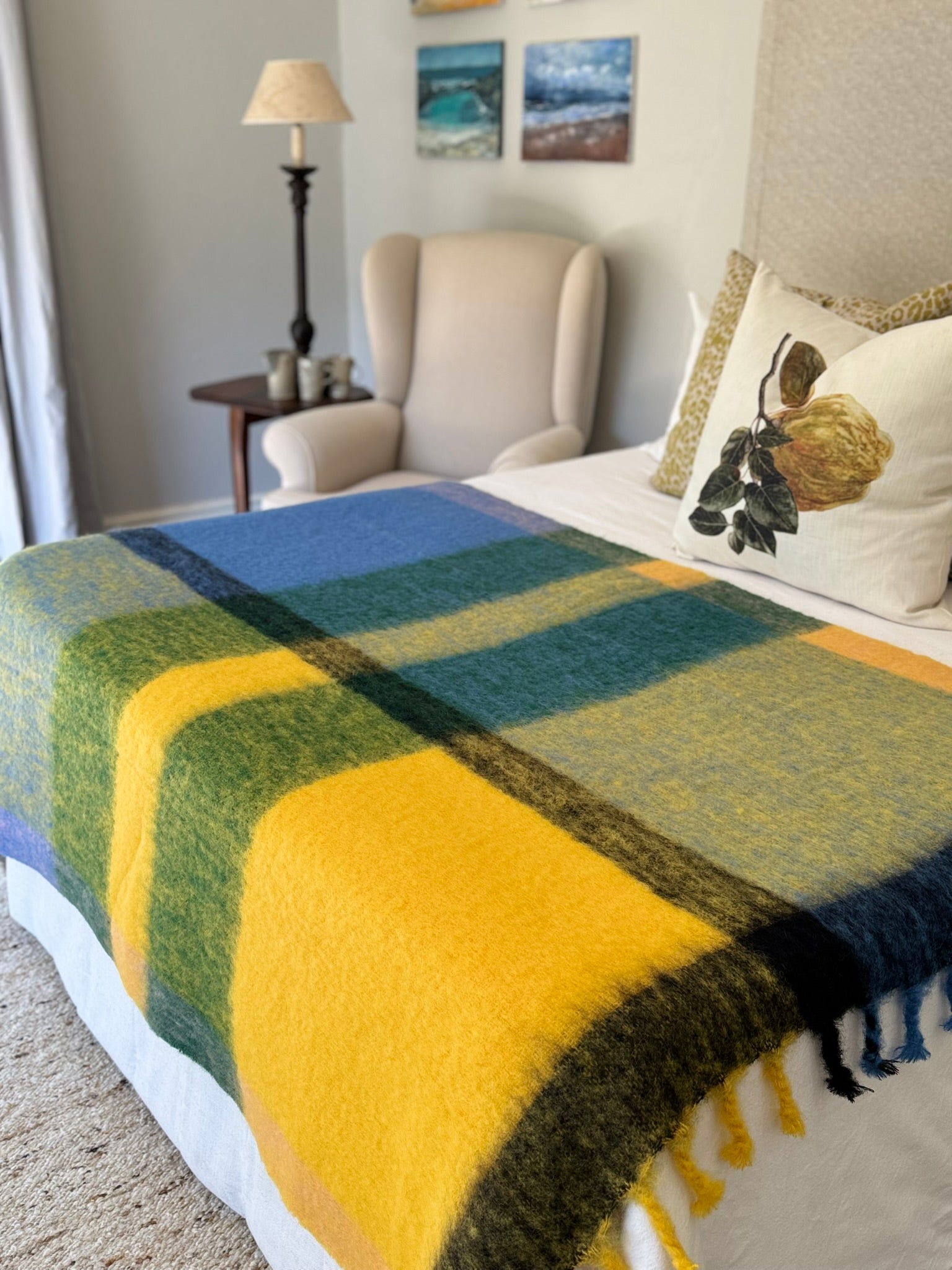 Sunflower Field Mohair Blanket