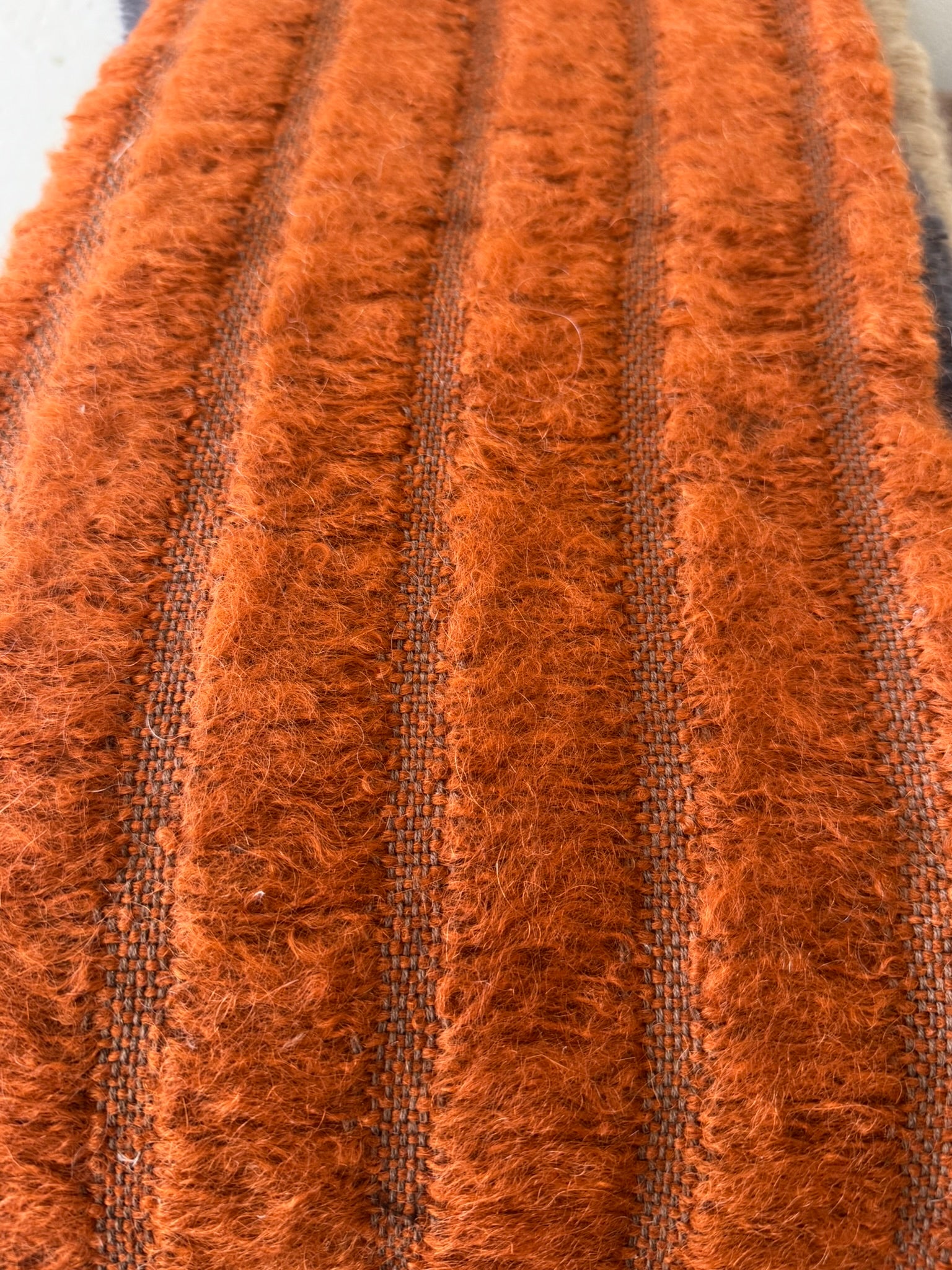 5 Row Mohair Scarf with 5 feathers