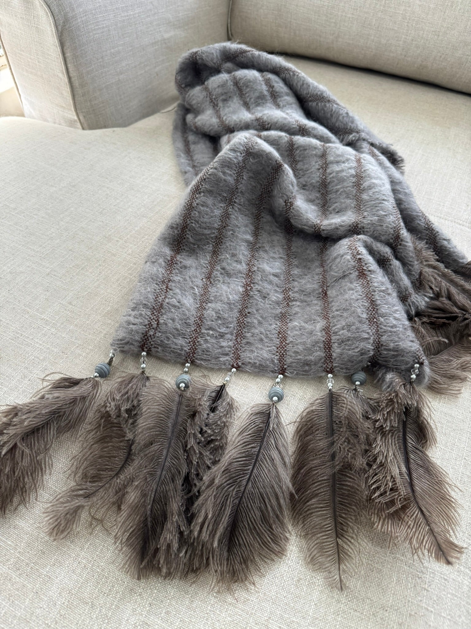 Mohair Scarf 10 Feathers