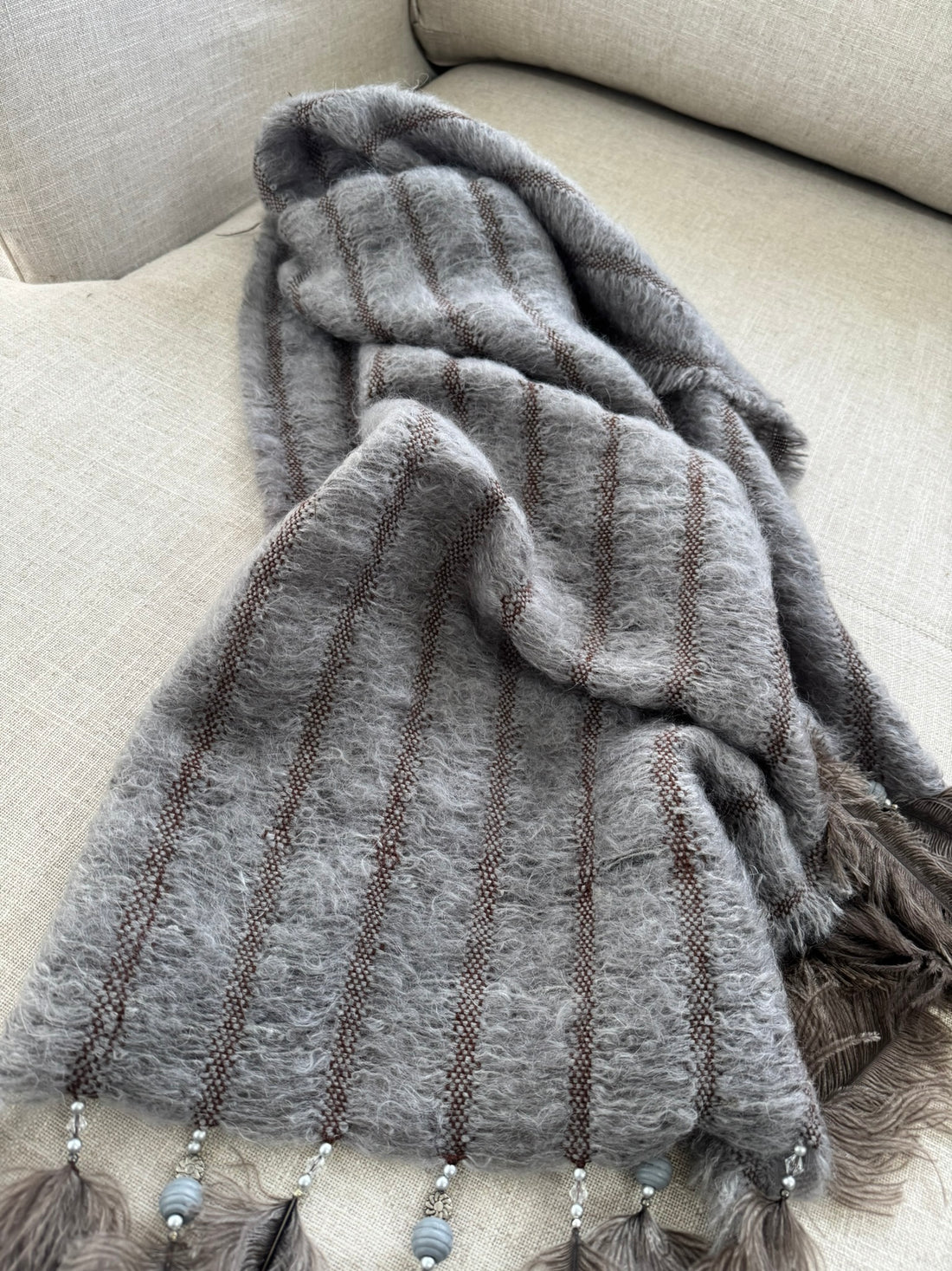 Mohair Scarf 10 Feathers
