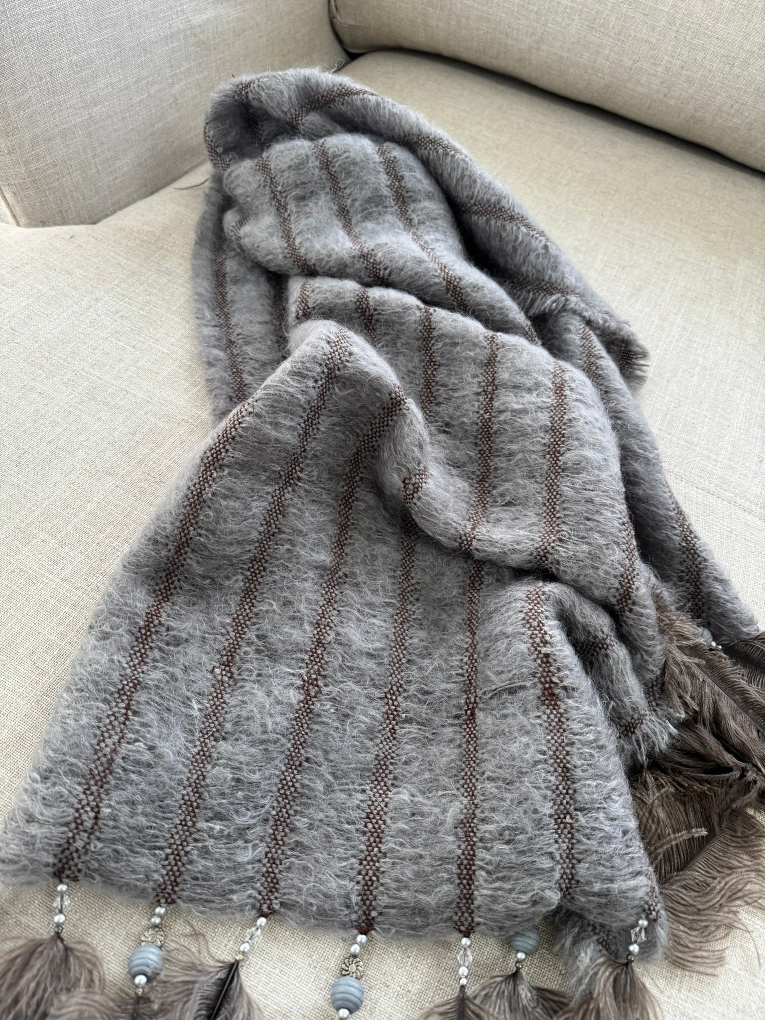 Mohair Scarf 10 Feathers