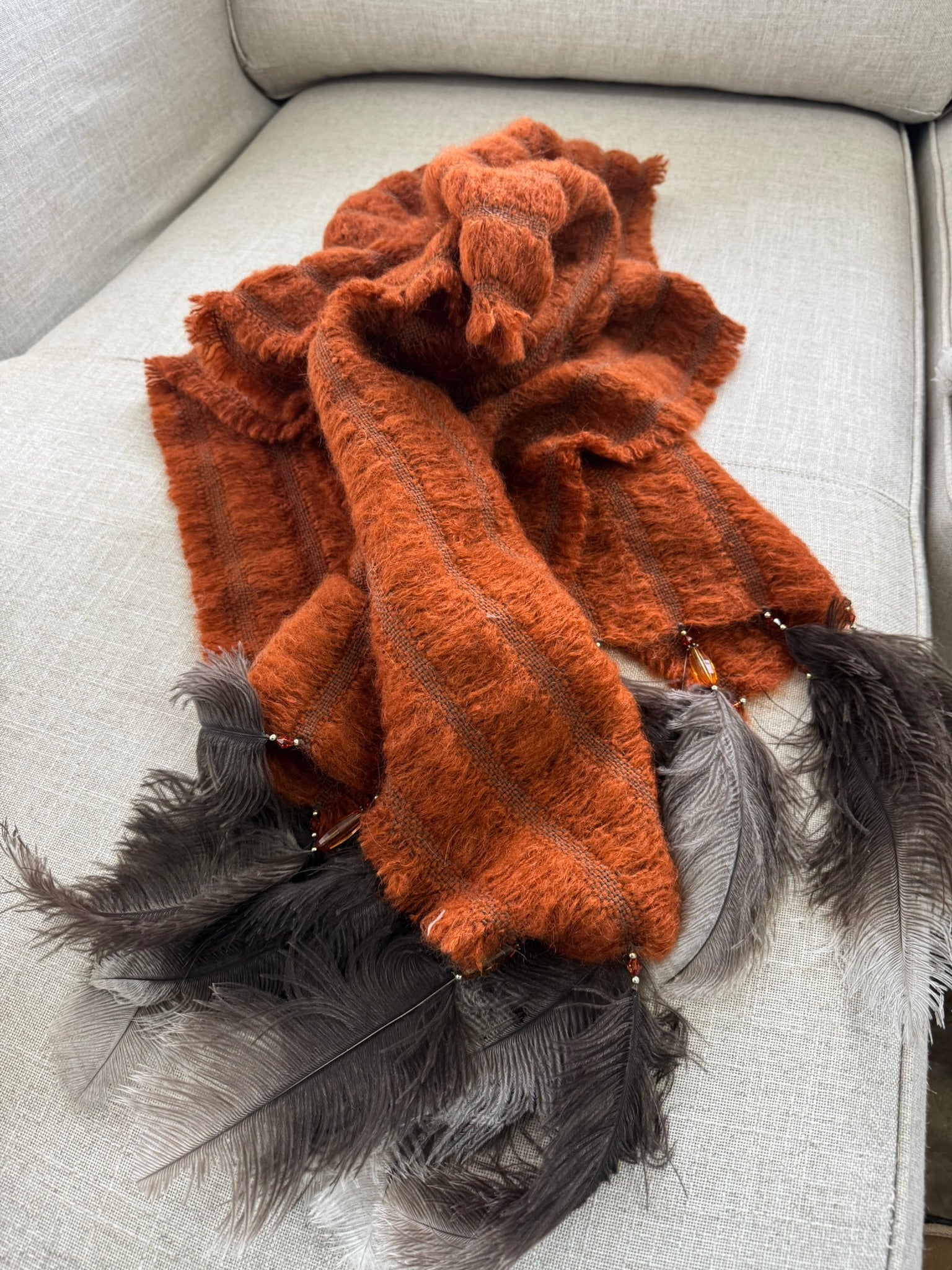 Mohair Scarf 10 Feathers