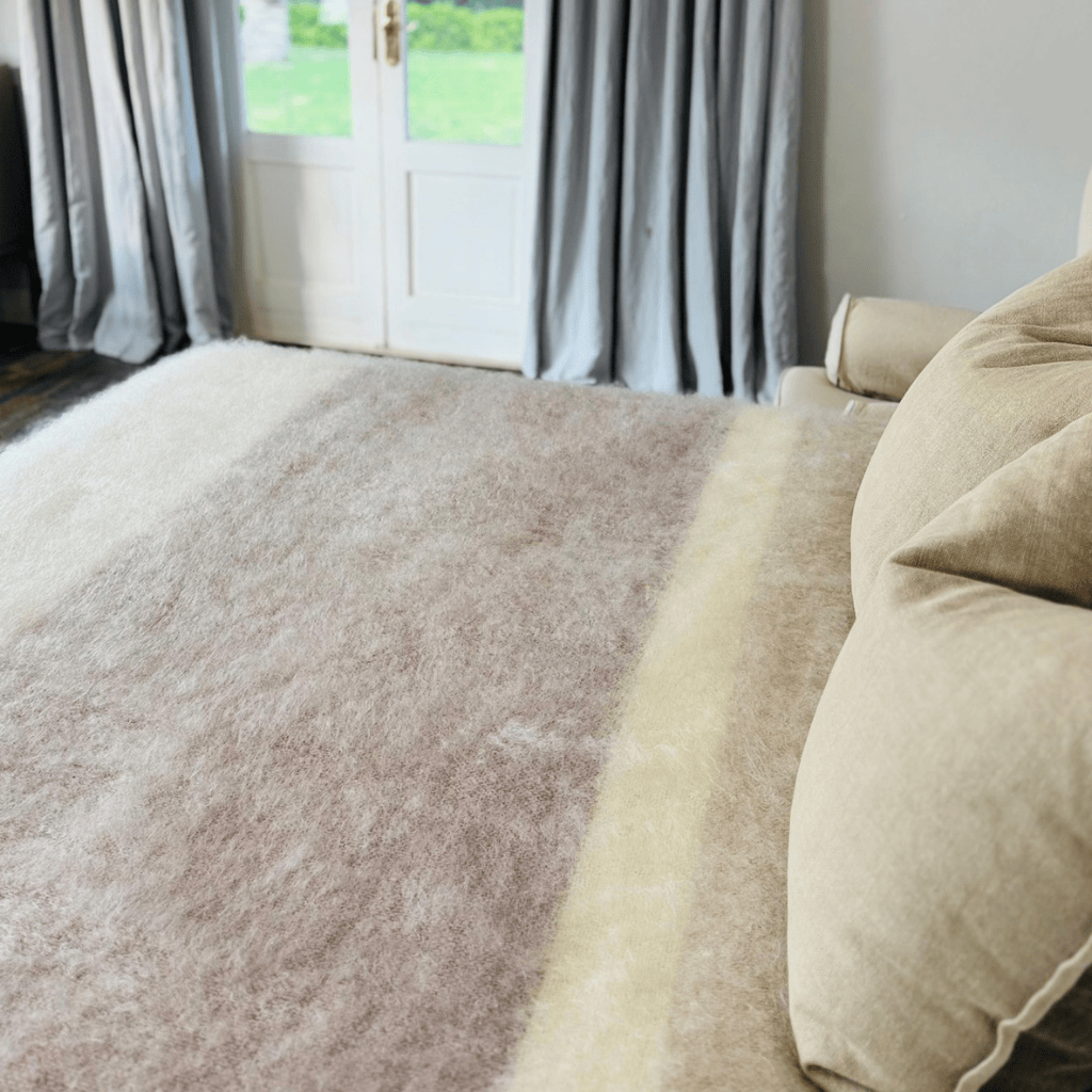Jacqui O Stripes  Mohair Blanket