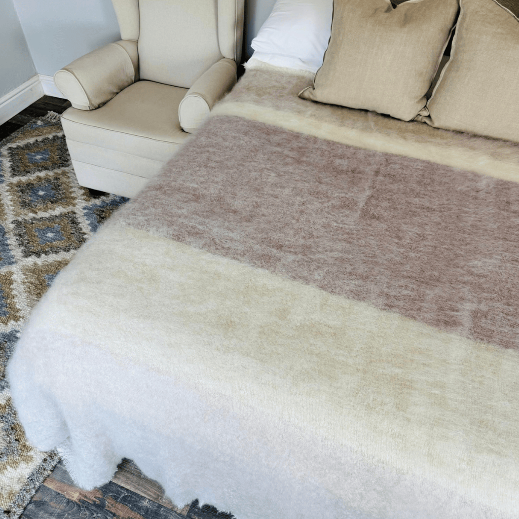 Jacqui O Stripes  Mohair Blanket