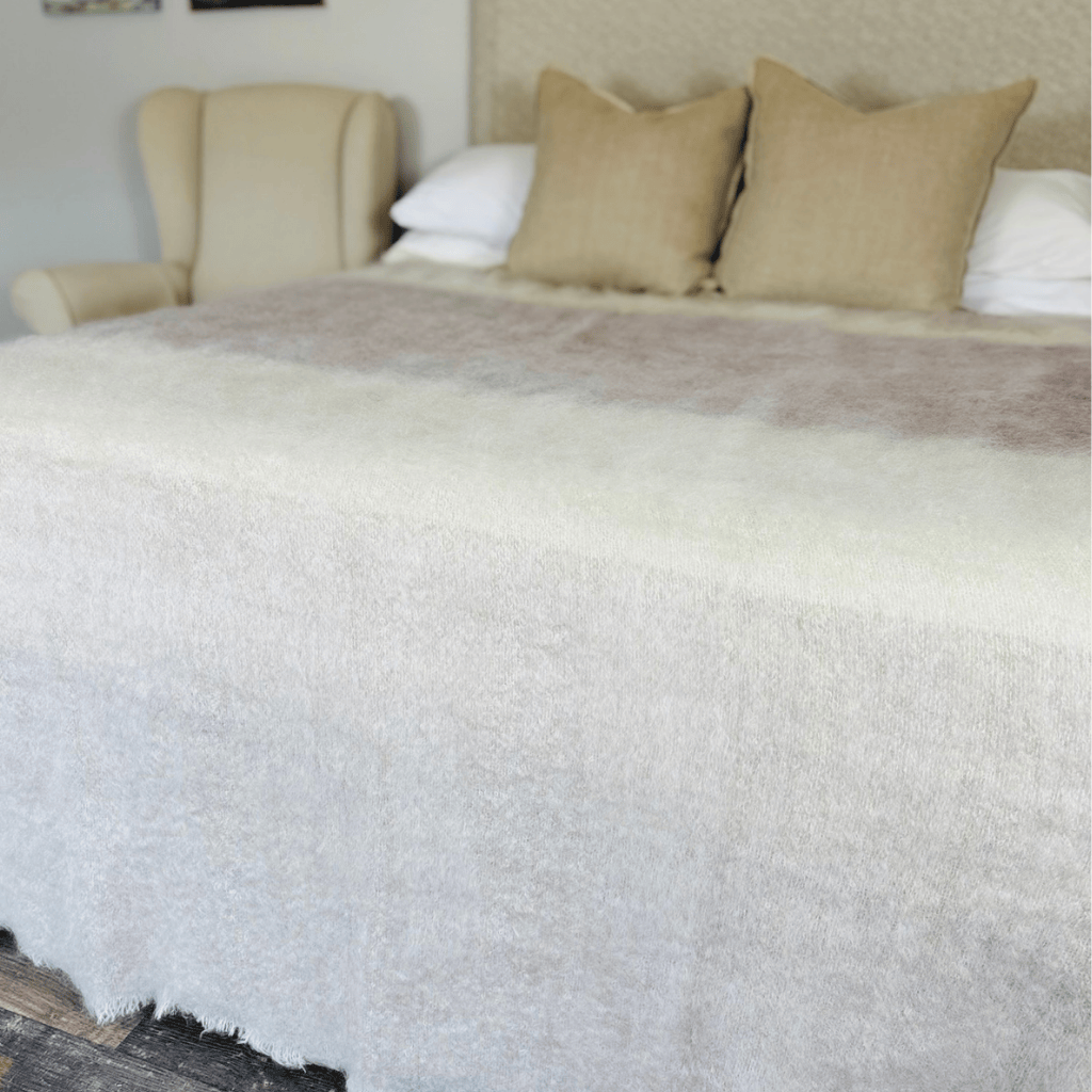 Jacqui O Stripes  Mohair Blanket