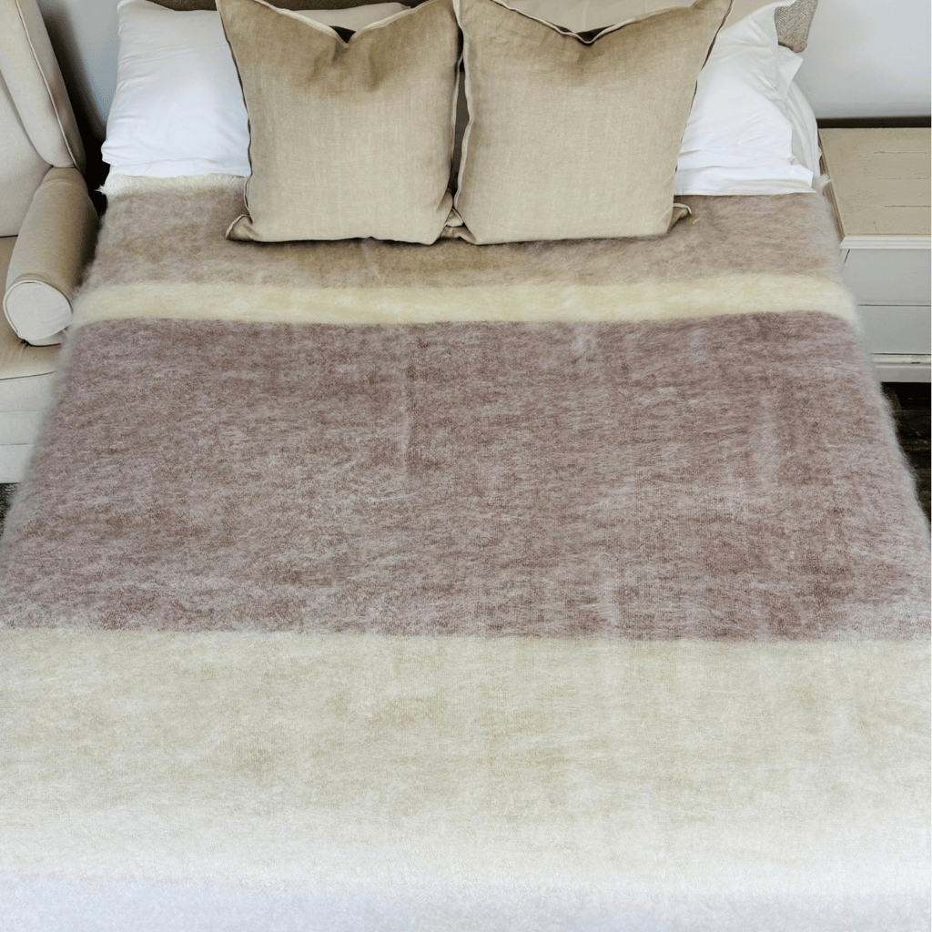 Jacqui O Stripes  Mohair Blanket