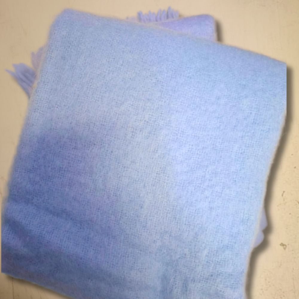 Light Blue Mohair Blanket