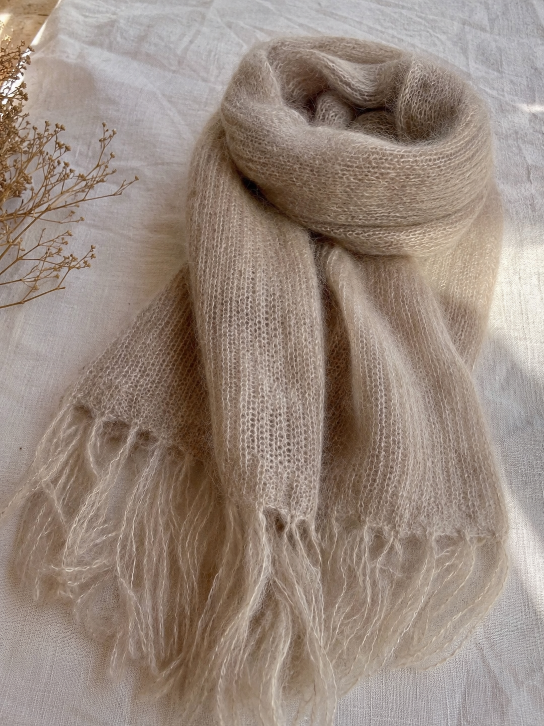 Mohair Scarf Linen .22 x 2.00m BM