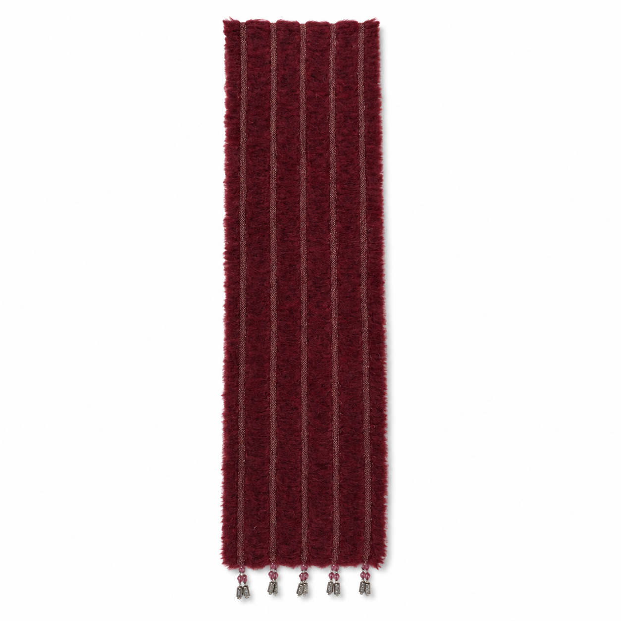 Mohair Scarf with 5 Rows and Beads