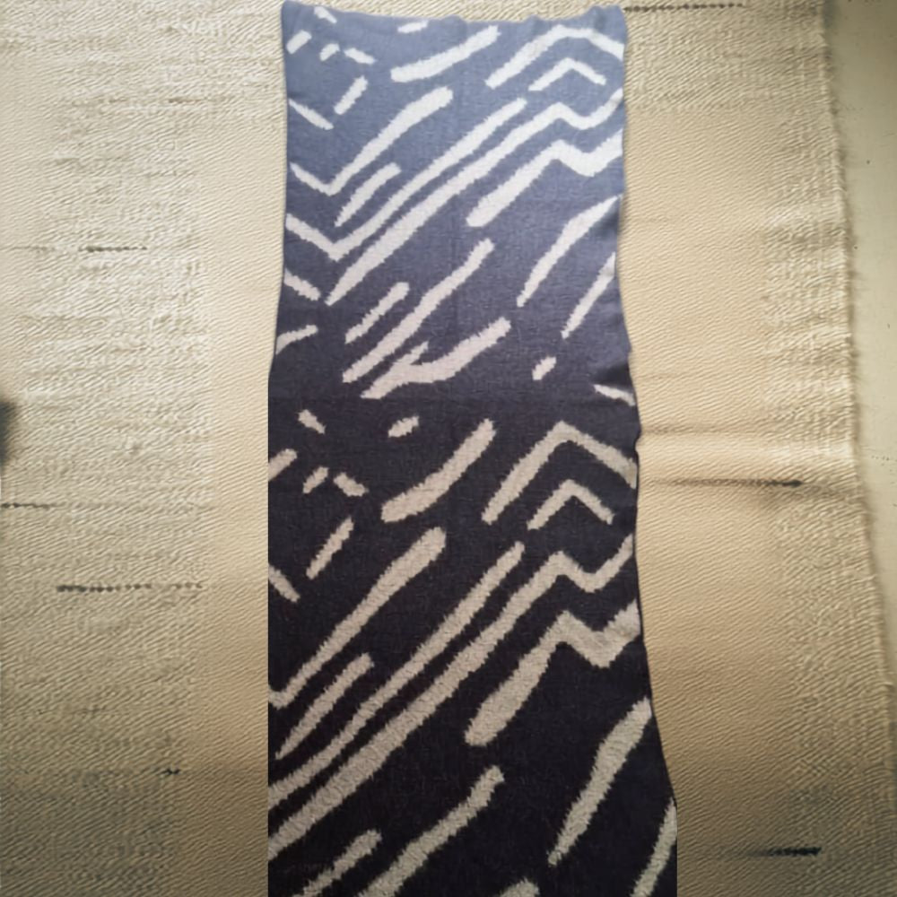Mohair Scarf  Zebra Design