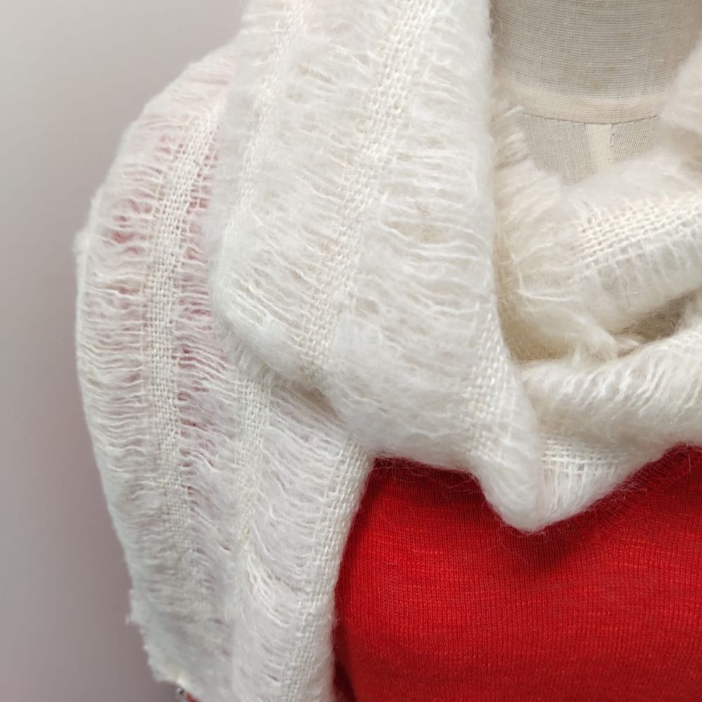 Optic White Scarf on Mannequin