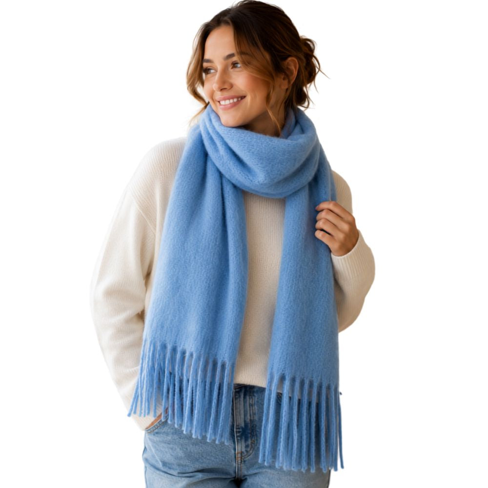 Mohair Scarf Blue