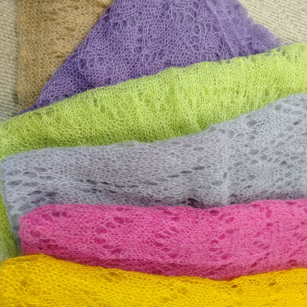 Mohair and Featherlight Silk Scarf