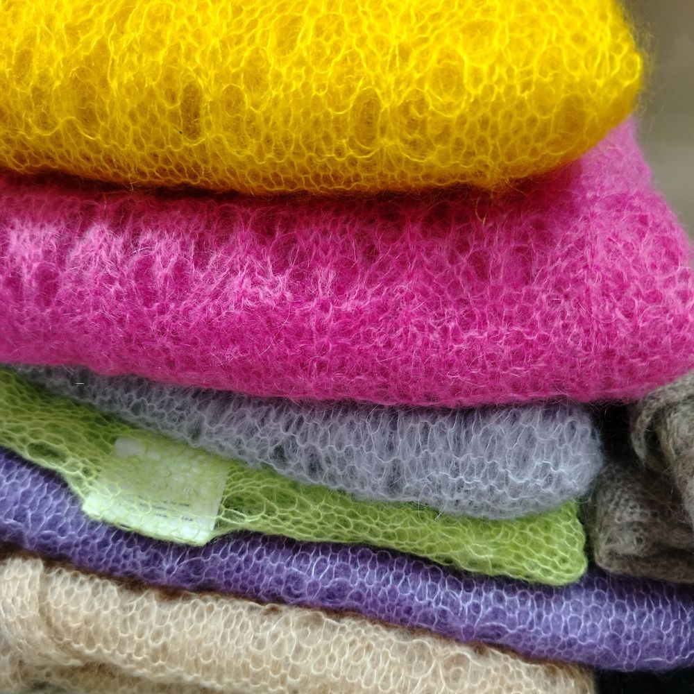 Mohair and Featherlight Silk Scarf