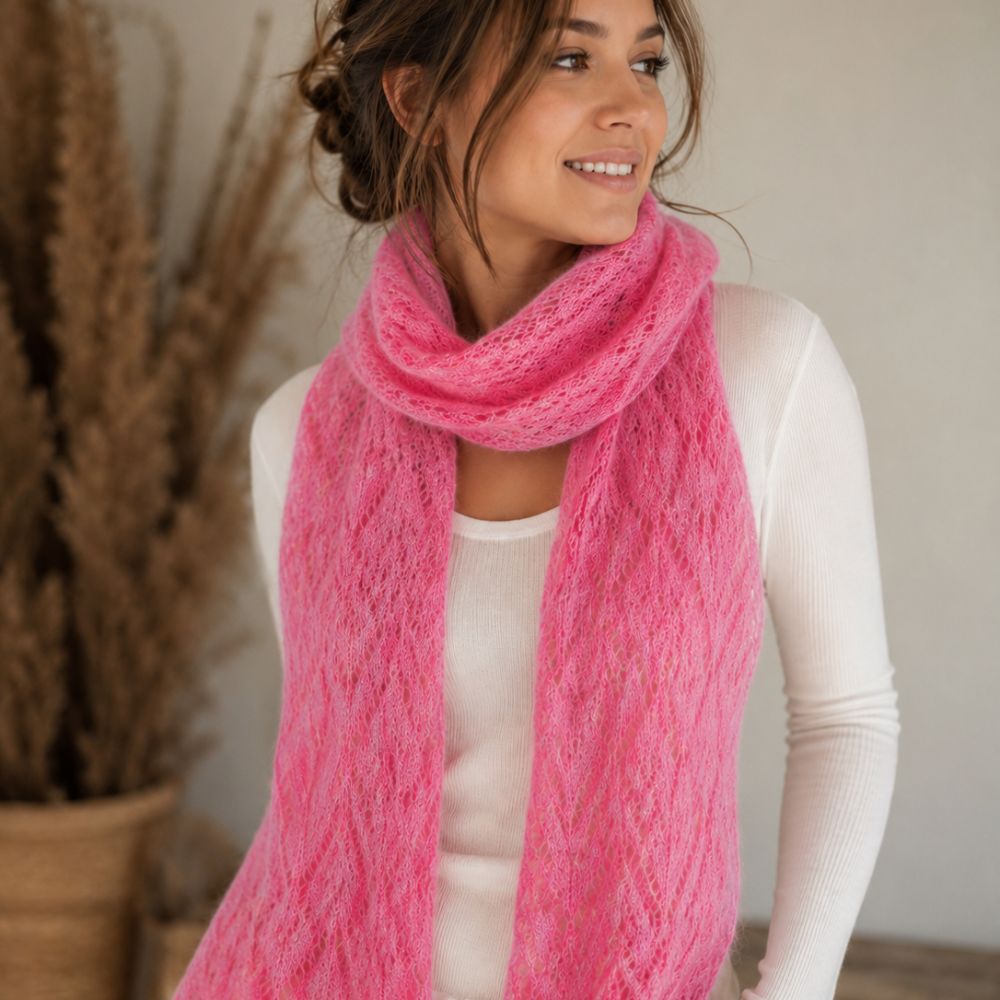 Mohair and Featherlight Silk Scarf